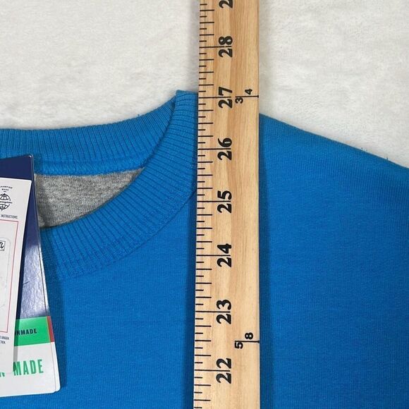 Champion crewneck pullover power blend logo graphics balboa blue Men Medium NWT - Picture 3 of 7